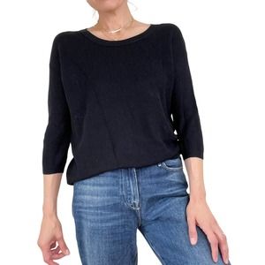 Aritzia Wilfred Black Silk/Cotton/Cashmere Sweater XS